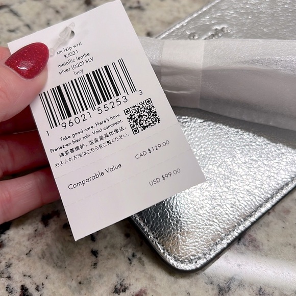 Kate Spade Metallic Leather Wristlet NWT - Picture 6 of 7